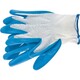 Перчатки полиэфирные с синим нитрильным покрытием маслобензостойкие, L, 15 класс вязки Сибртех, арт: 67862