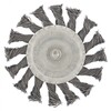 Щетка для дрели, 100 мм, плоская со шпилькой, крученая металлическая проволока Сибртех, арт: 744327